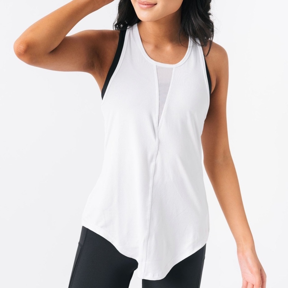 ZYIA White Effortless Tank
